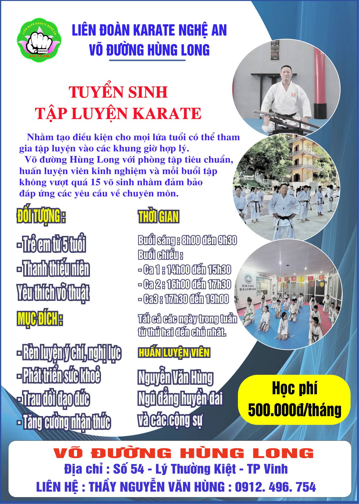 Võ Đường Hùng Long – TP Vinh – Nghệ An
