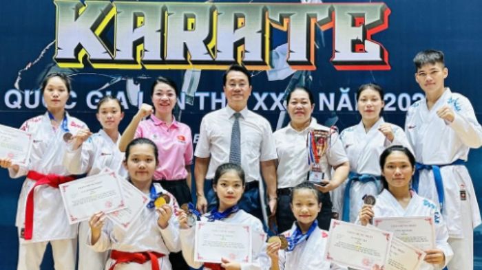 Đoàn Lạng Sơn đoạt 6 huy chương tại Giải vô địch các câu lạc bộ Karate quốc gia lần thứ XXIV năm 2024