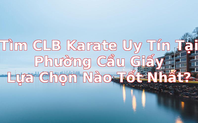 Tìm CLB Karate Uy Tín Tại Phường Cầu Giấy: Lựa Chọn Nào Phù Hợp?
