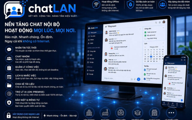 ChatLAN.app – Nền tảng giao tiếp nội bộ thế hệ mới tích hợp Private AI, giúp doanh nghiệp làm việc ngay cả khi mất Internet